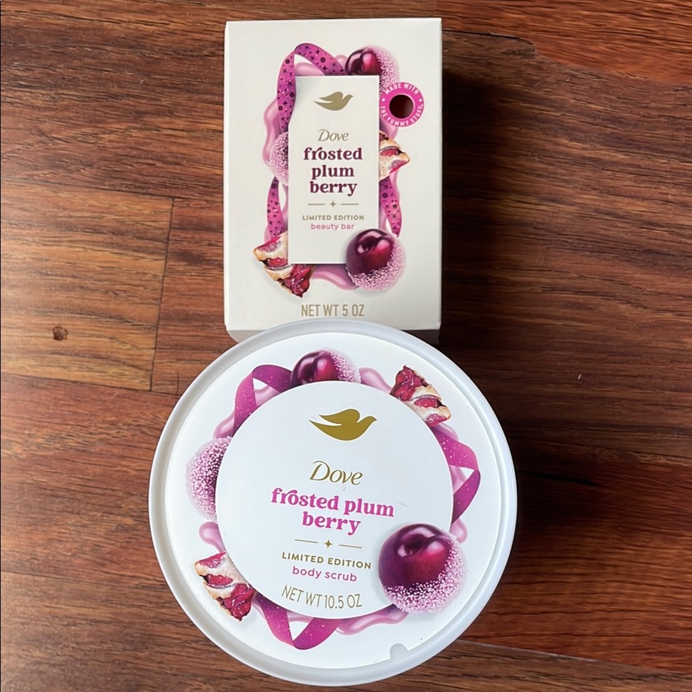 Frosted Plum Berry Body Scrub - Pink and White